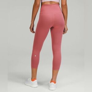 Lululemon Wunder Train High-Rise Crop 23"Brier Rose Size 4 EUC